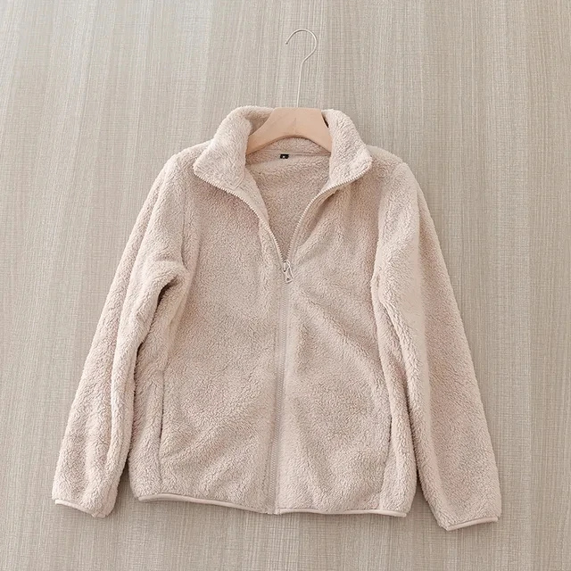 Sophie - Veste Sherpa Douce avec Fermeture Éclair et Col Haut, Gilet en Fleece