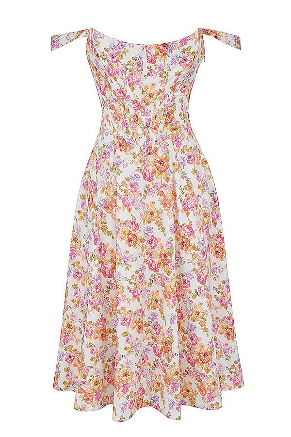 Boutique - Robe d'été mi-longue Blossom Breeze à imprimé floral