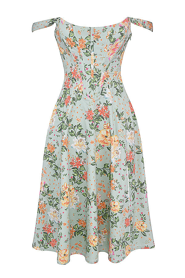 Boutique - Robe d'été mi-longue Blossom Breeze à imprimé floral