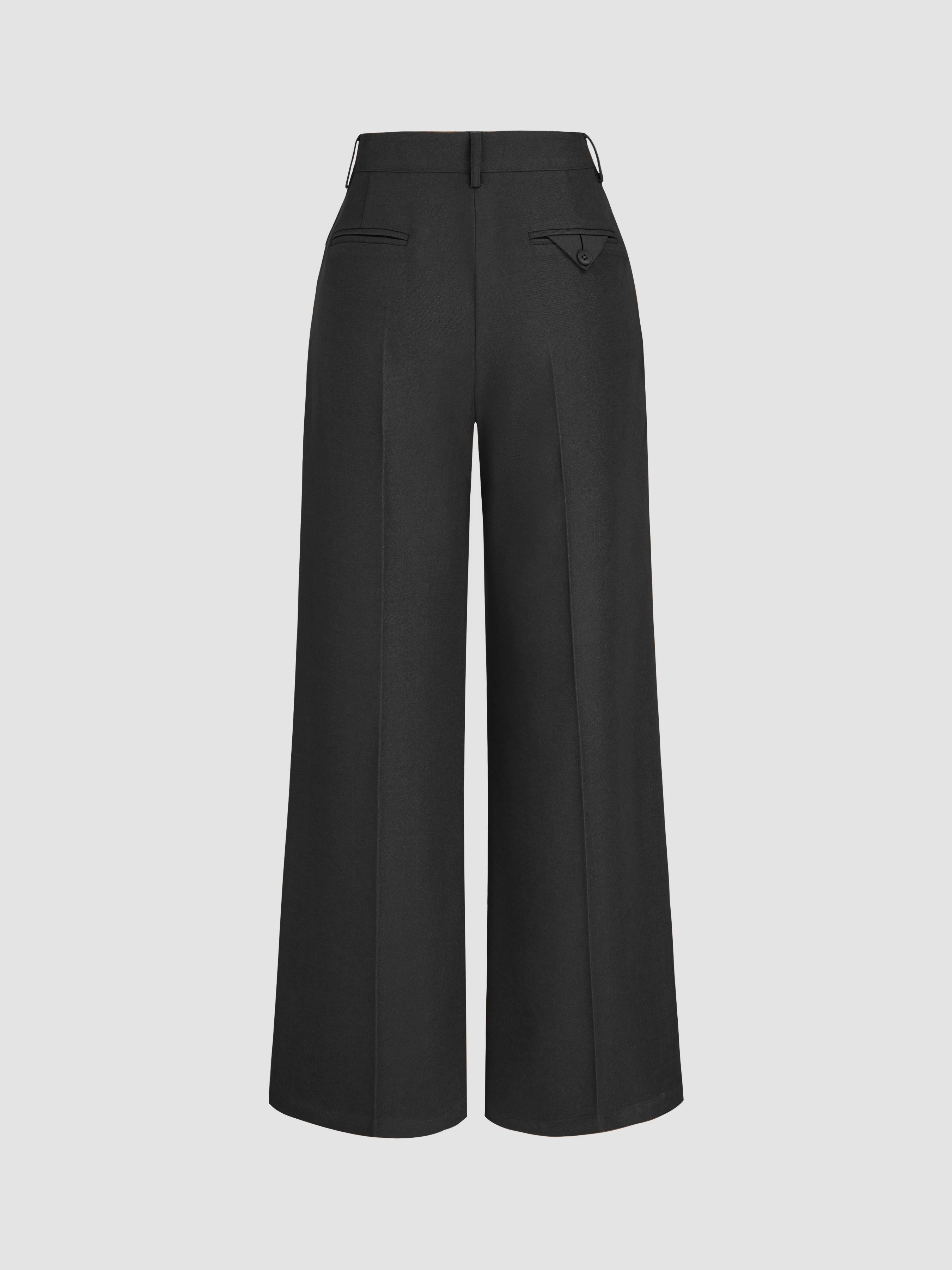 Ricaela | Femme Pantalon Droit Décontracté à Jambe Large