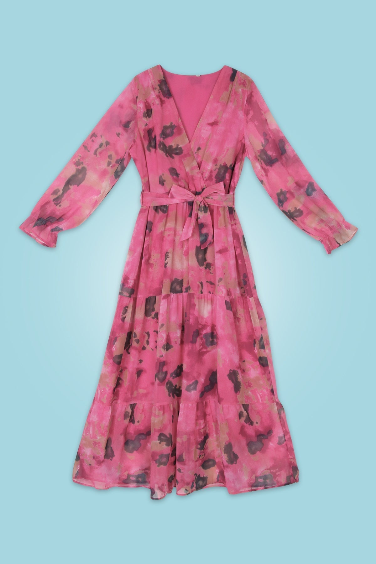 Julie - Robe maxi à imprimé aquarelle pour une allure de rêve