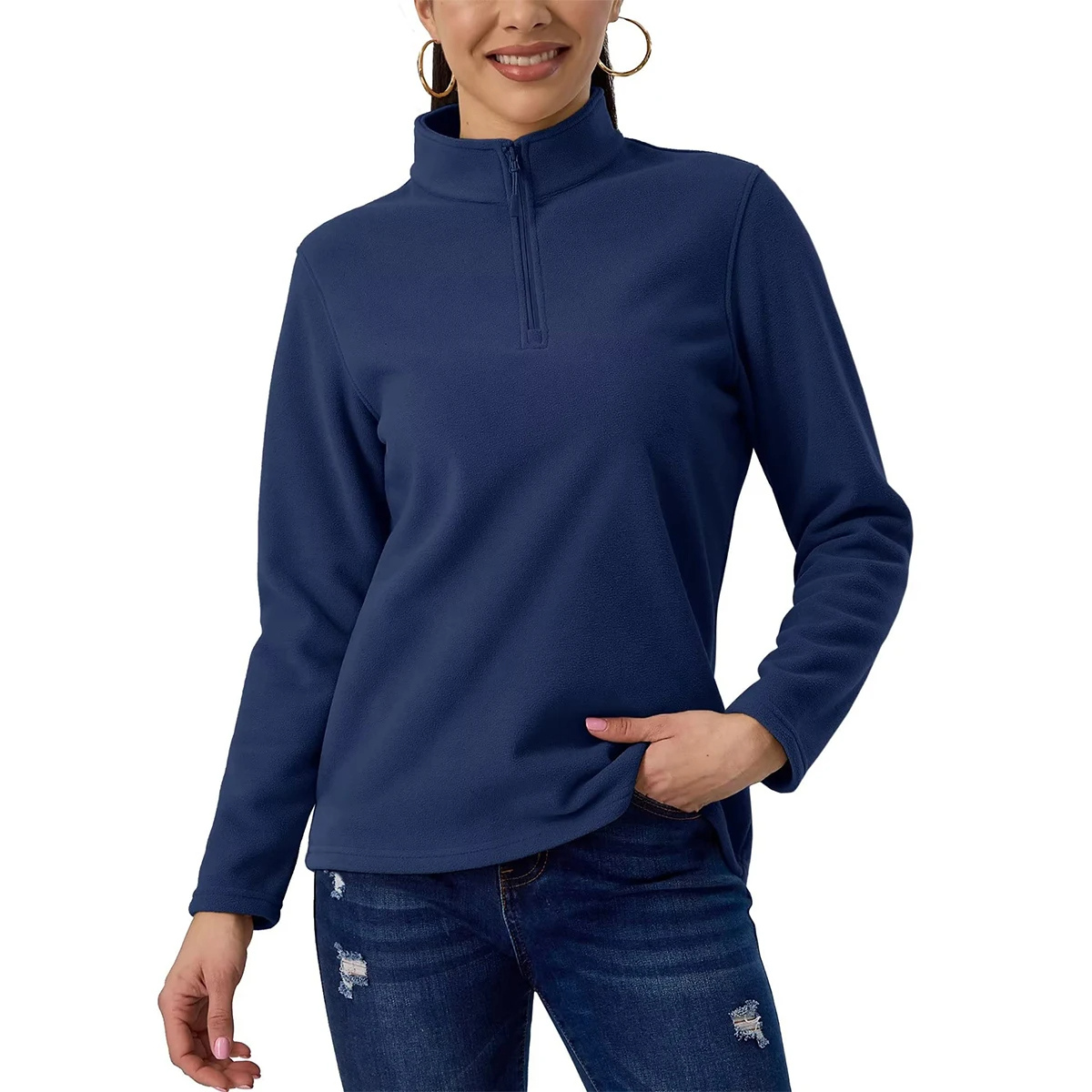 Jasmine - Veste Confortable avec Fermeture Éclair Courte, Idéale pour les Activités, Gilet en Fleece