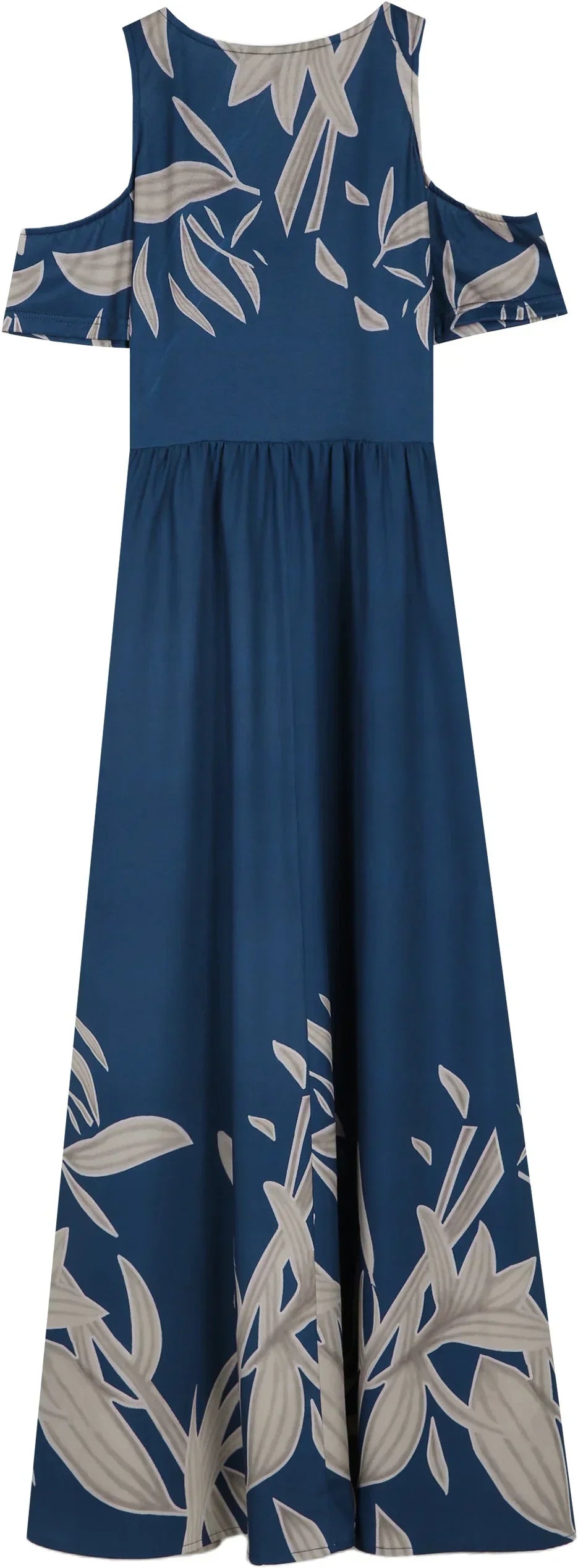 Béatrice - Maxi-Robe d'Été Cobalt à Col V