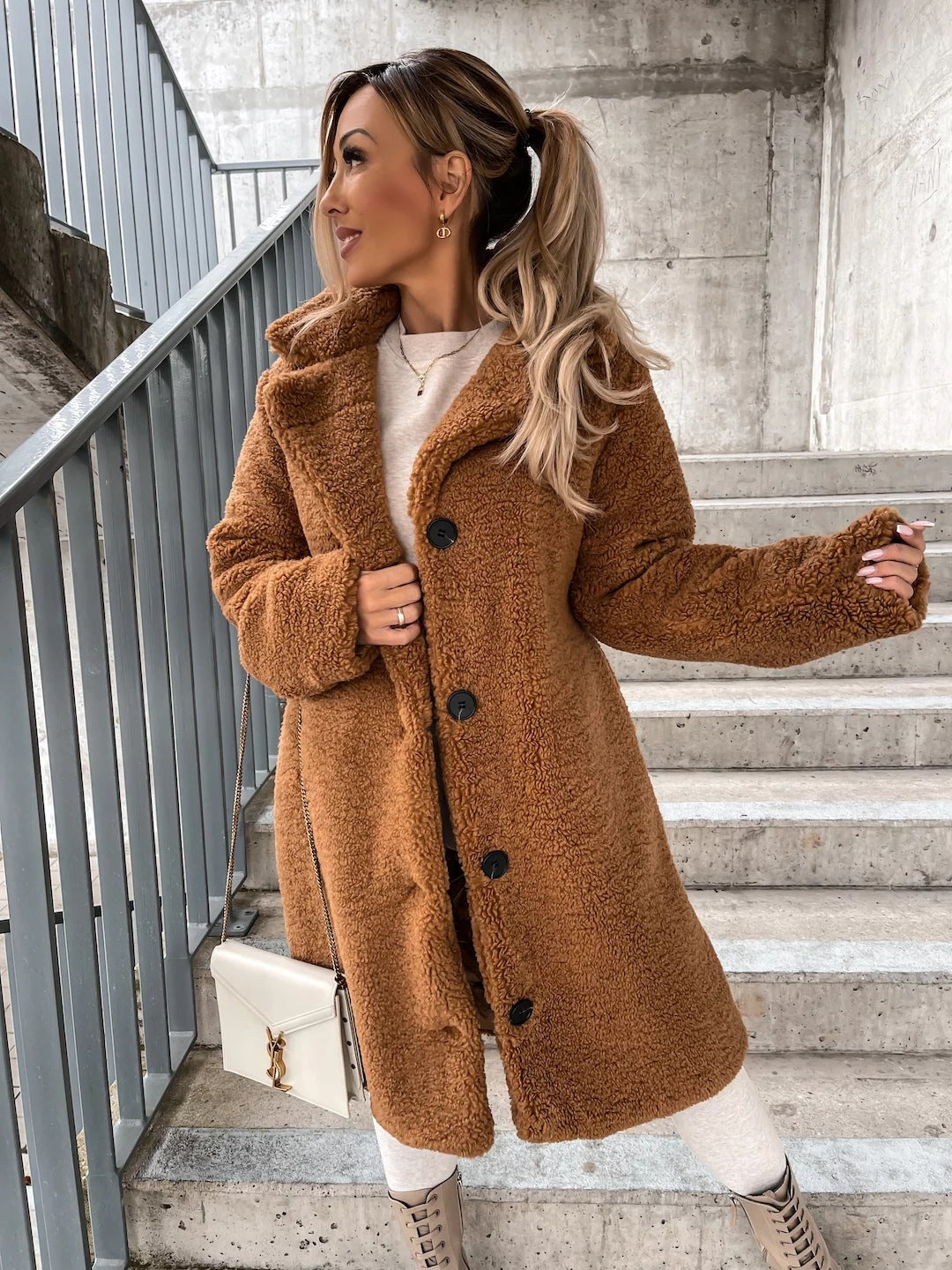 Lilou – Manteau en teddy pour un look chaleureux et confortable