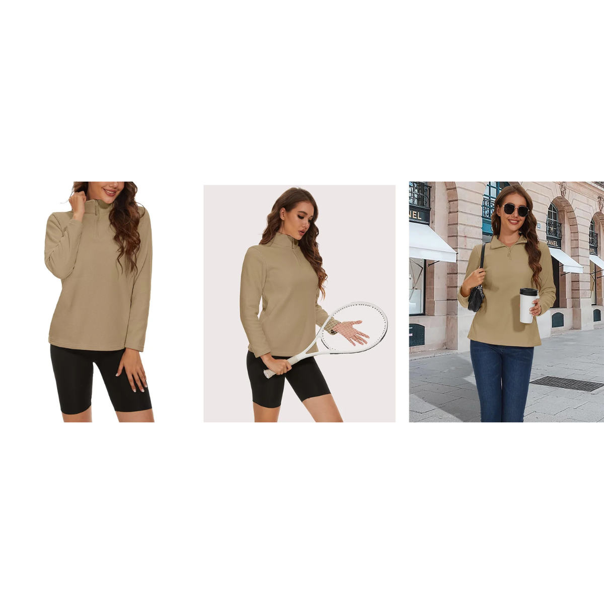 Jasmine - Veste Confortable avec Fermeture Éclair Courte, Idéale pour les Activités, Gilet en Fleece