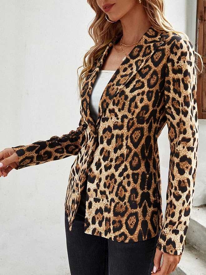 Leonie – Blazer à imprimé léopard pour un style audacieux et tendance