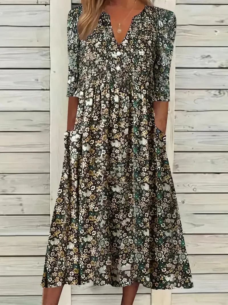 Celi | Robe D'été Fleurie Pour Femme | Midi