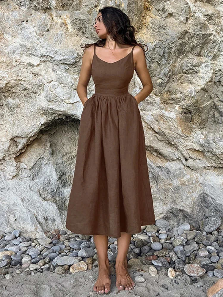 Élodie Lavin® | Robe longue en lin