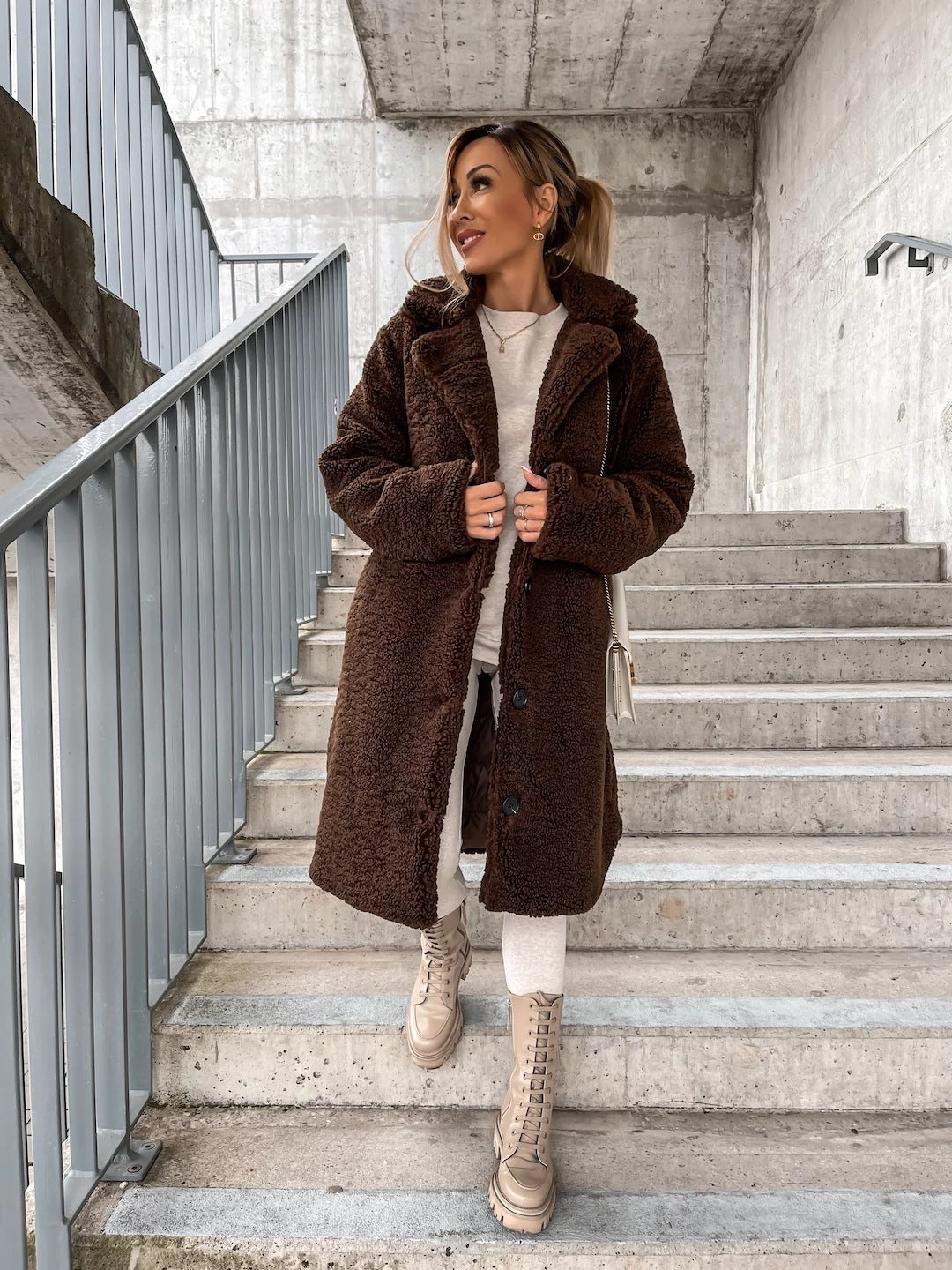 Lilou – Manteau en teddy pour un look chaleureux et confortable