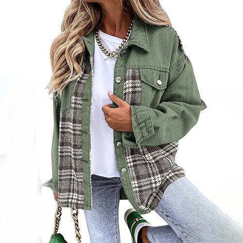 Jude | Veste Oversize Pour Femme | Plaid