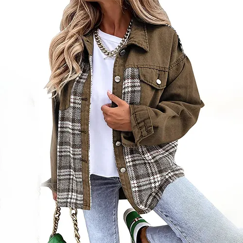 Jude | Veste Oversize Pour Femme | Plaid