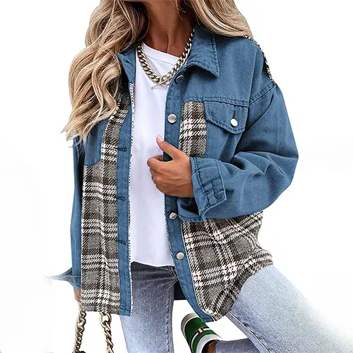 Jude | Veste Oversize Pour Femme | Plaid