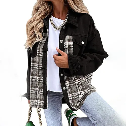 Jude | Veste Oversize Pour Femme | Plaid