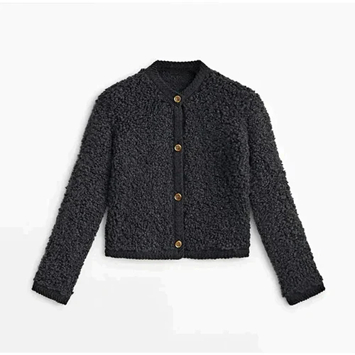 Julissa | Cardigan Chaud Boutonné Pour Femme | Court