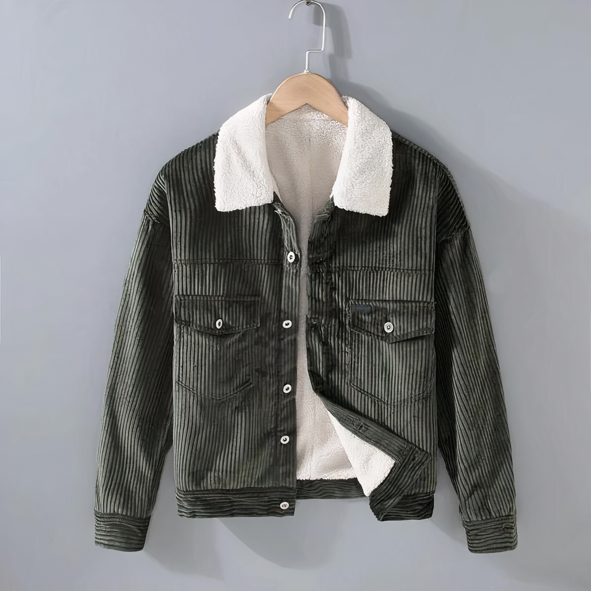 LIAM - Veste polaire en velours côtelé