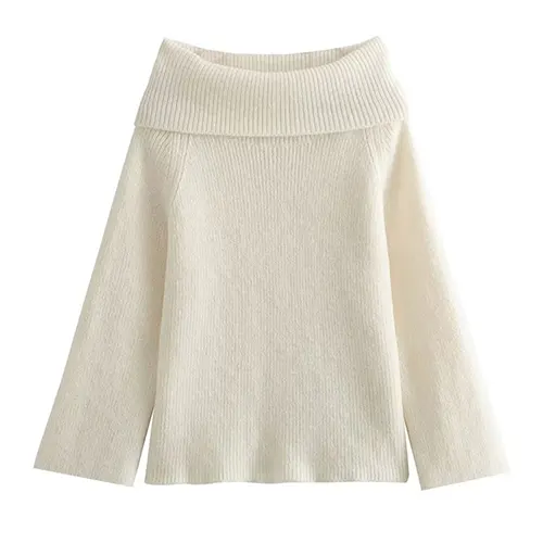 Luzviminda | Pull Long Chaud Pour Femme | Épaules Dénudées