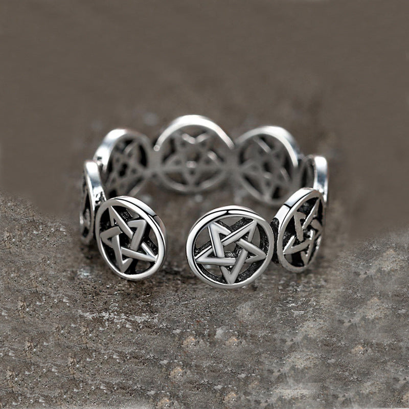 Claire – Bague pentagramme tibétain