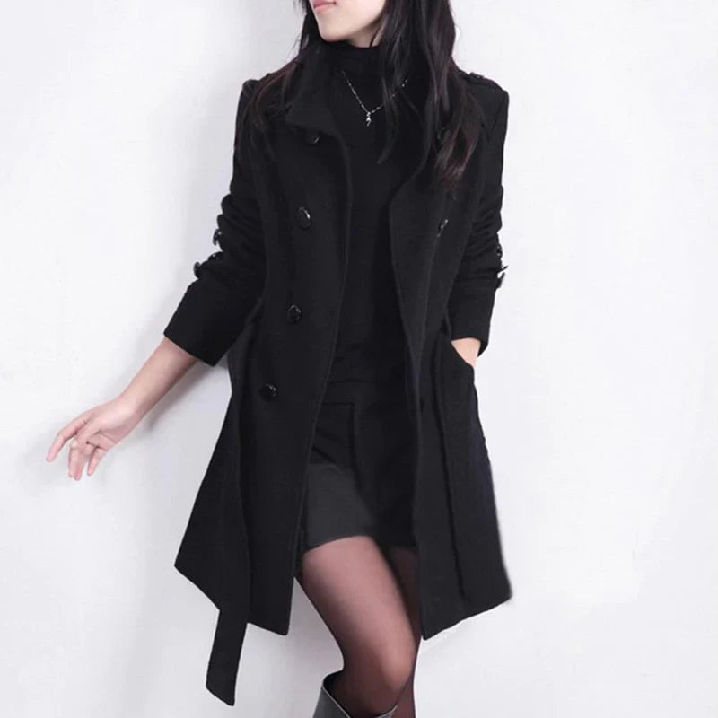 Corinney | Manteau Trench Femme | Noir