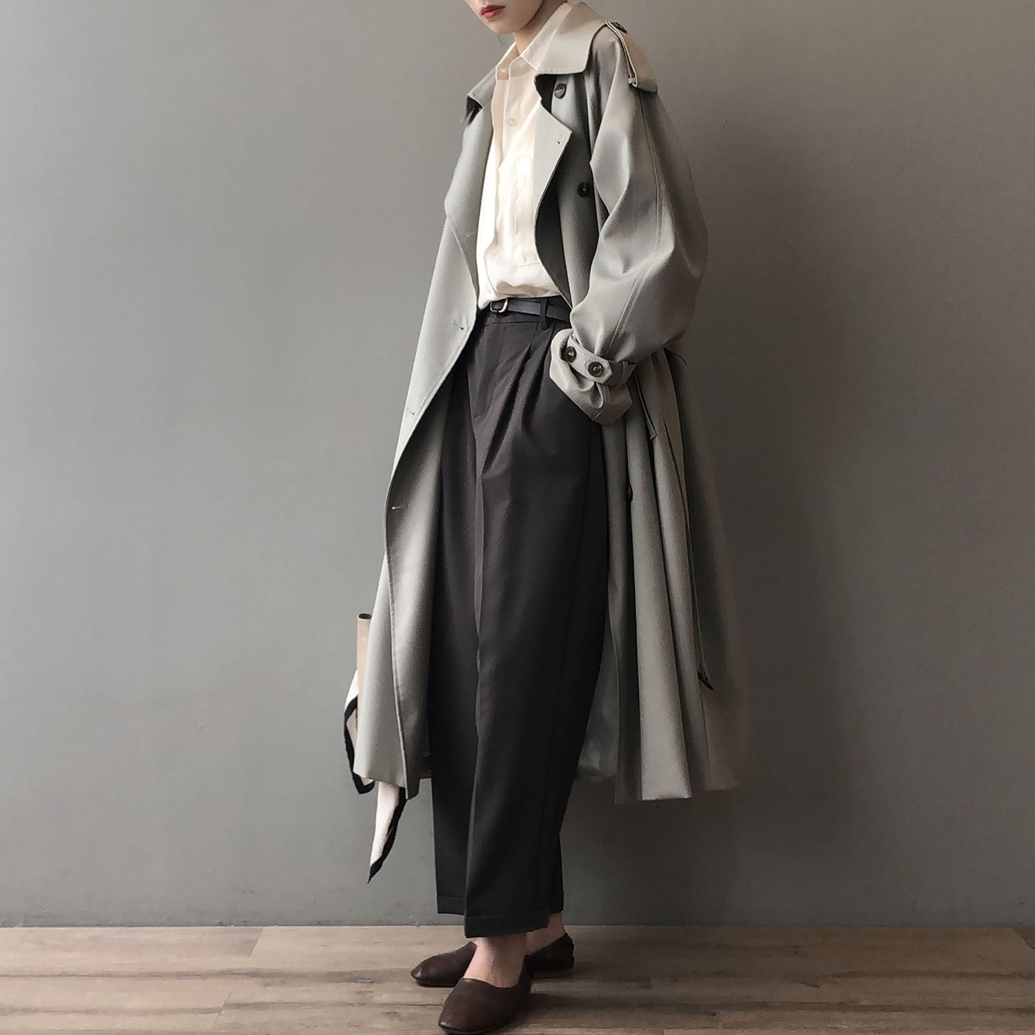 Élodie - Trench Coat Tendance avec Double Rangée de Boutons