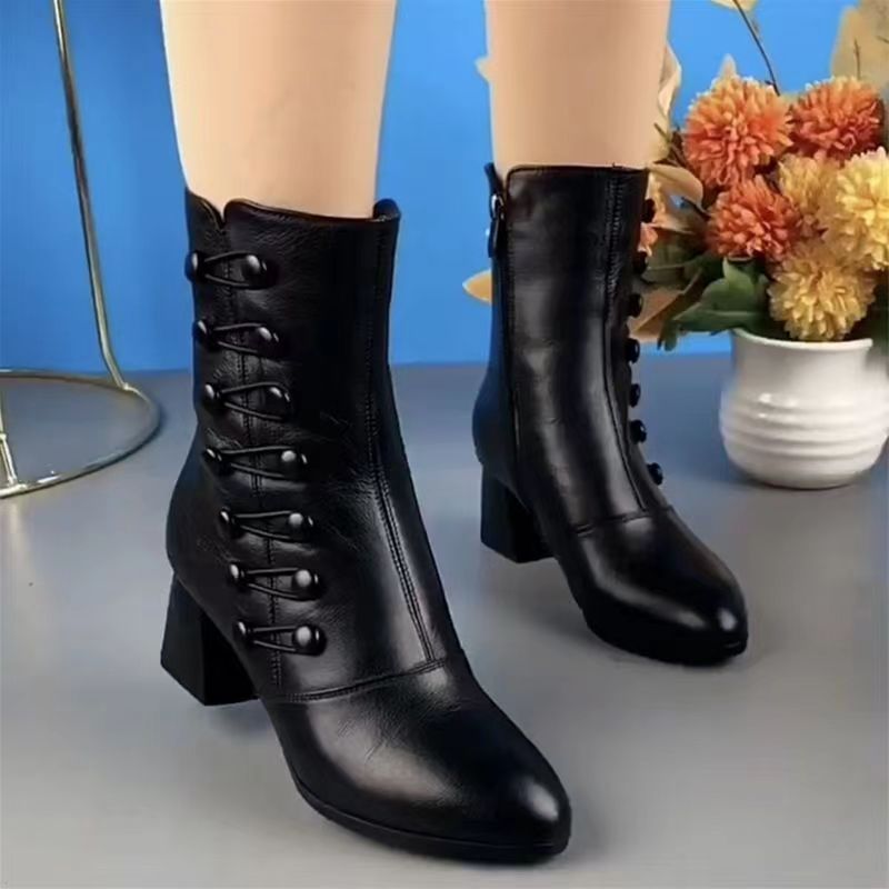 Élodie Lavin® | Bottes élégantes avec Boutons Latéraux