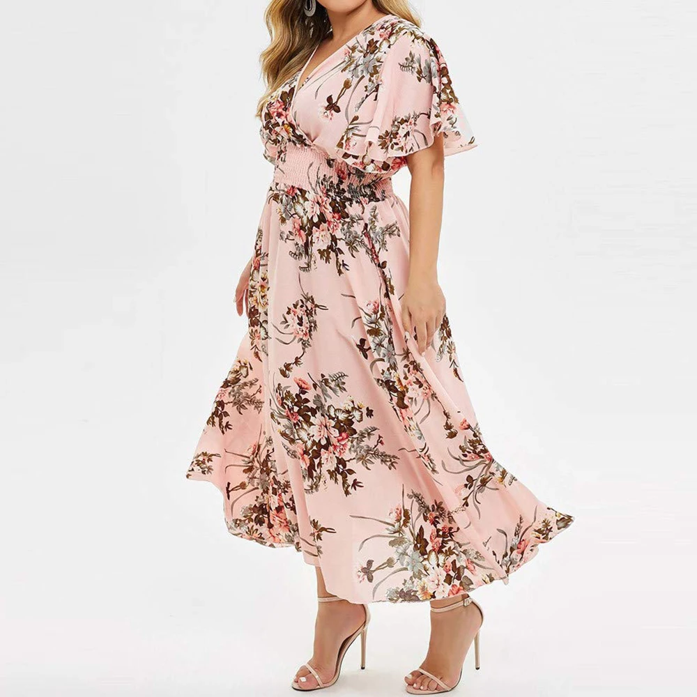 Sophie Paris® I Robe longue en mousseline florale pour femmes