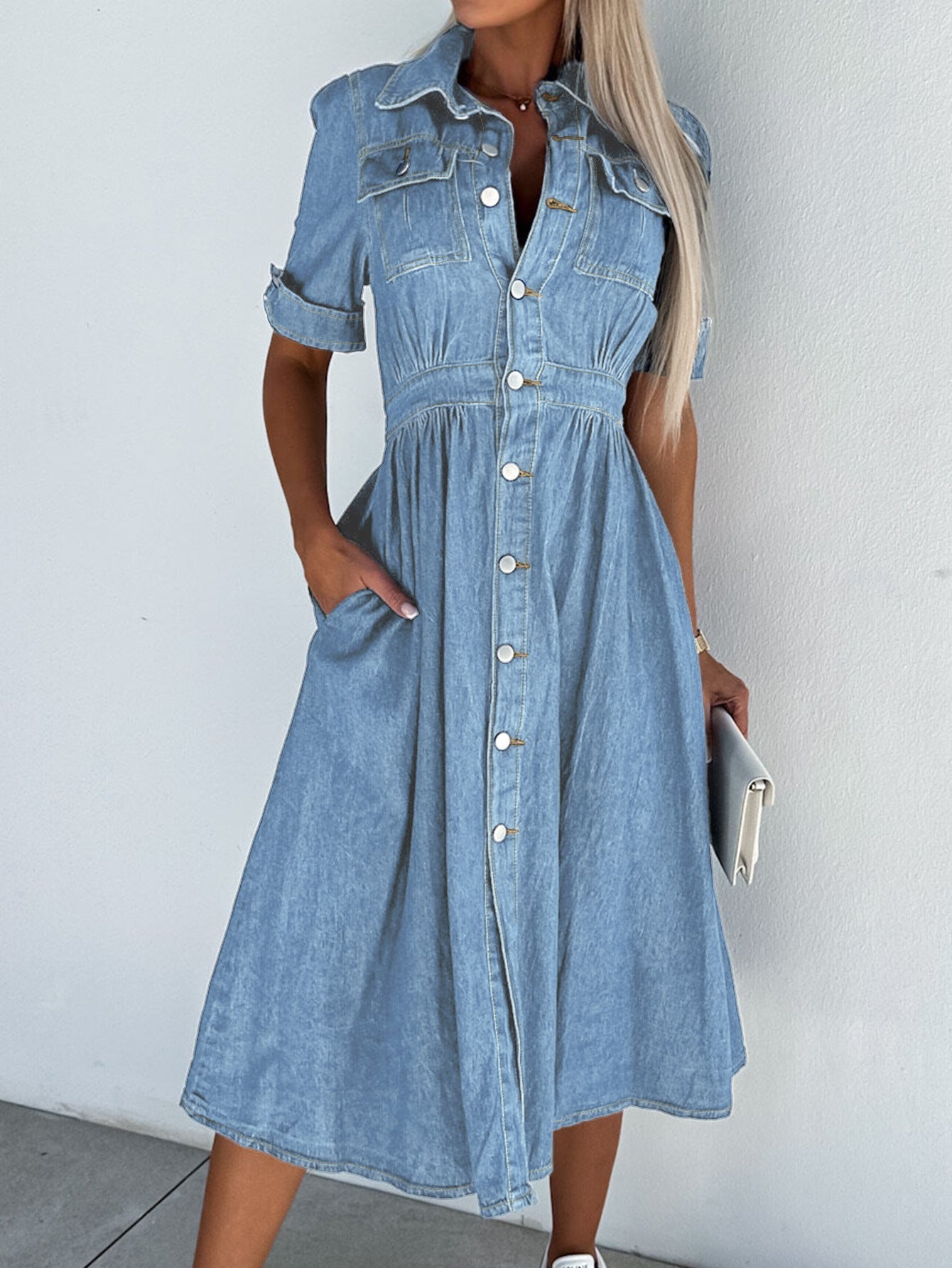 Rebecca - Robe professionnelle en denim