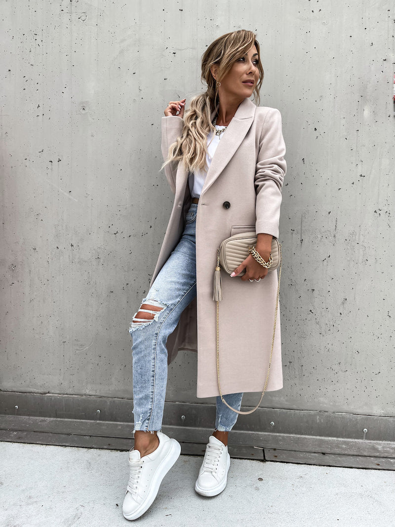 Isabeau – Gilet long d’automne élégant pour femme, tendance et confortable