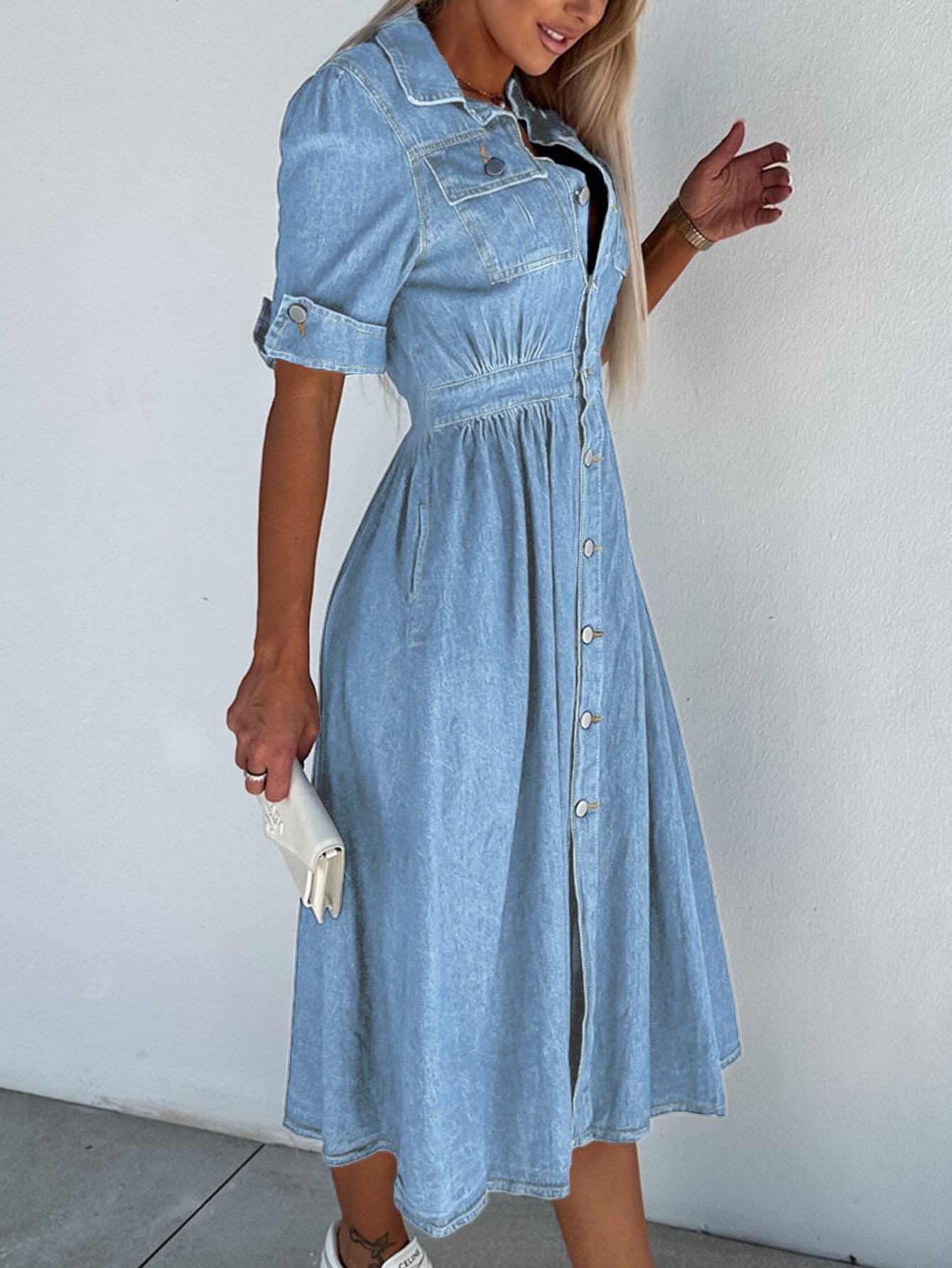 Rebecca - Robe professionnelle en denim