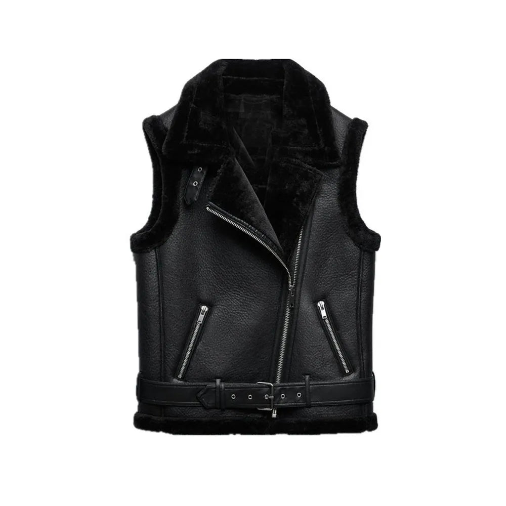 Jade Leather Luxe - Bodywarmer chaud en cuir