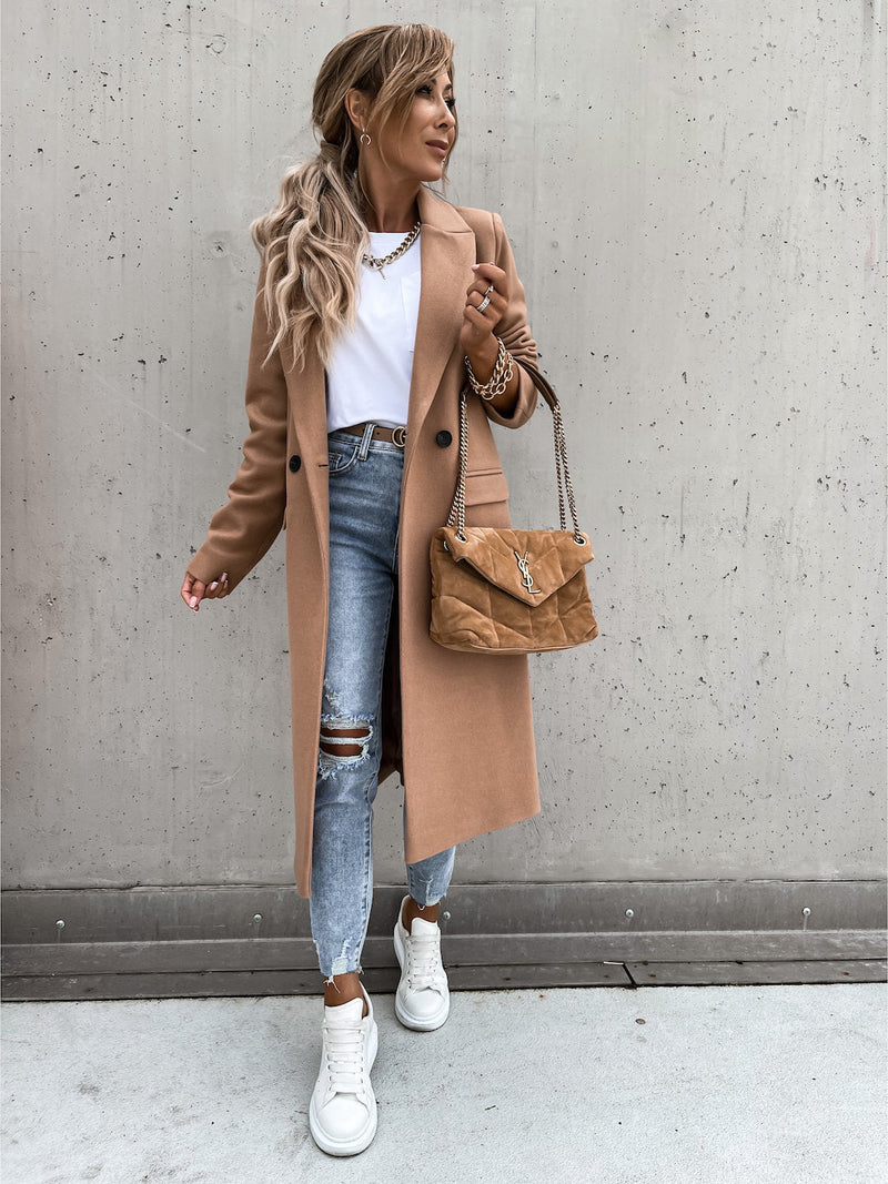 Isabeau – Gilet long d’automne élégant pour femme, tendance et confortable