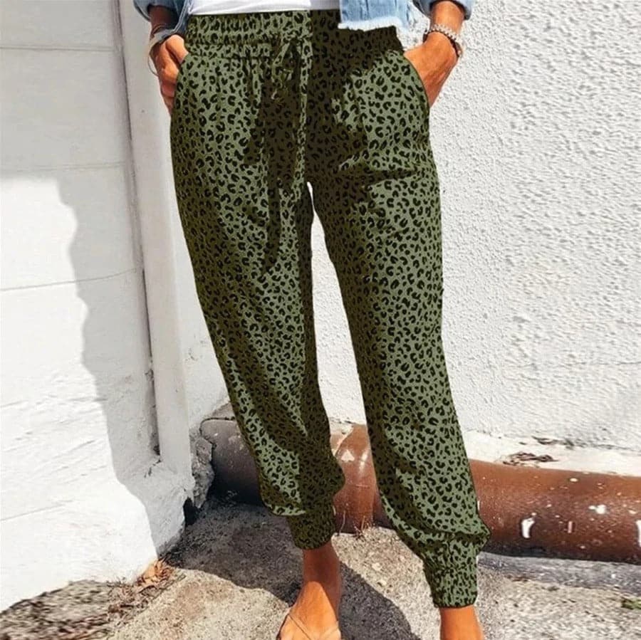 Lisa - Pantalon ample avec motif léopard