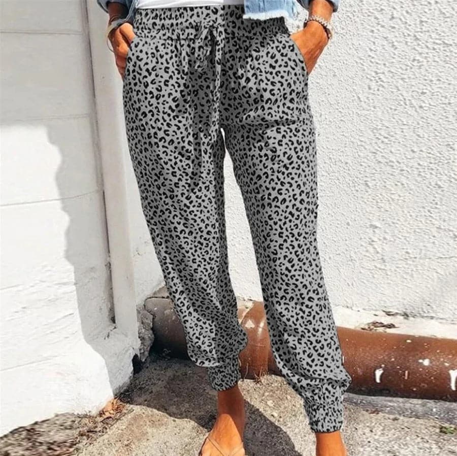 Lisa - Pantalon ample avec motif léopard