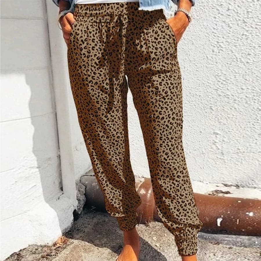 Lisa - Pantalon ample avec motif léopard