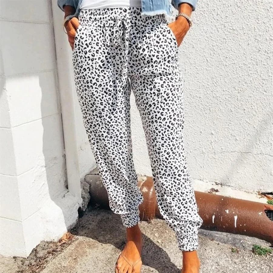 Lisa - Pantalon ample avec motif léopard