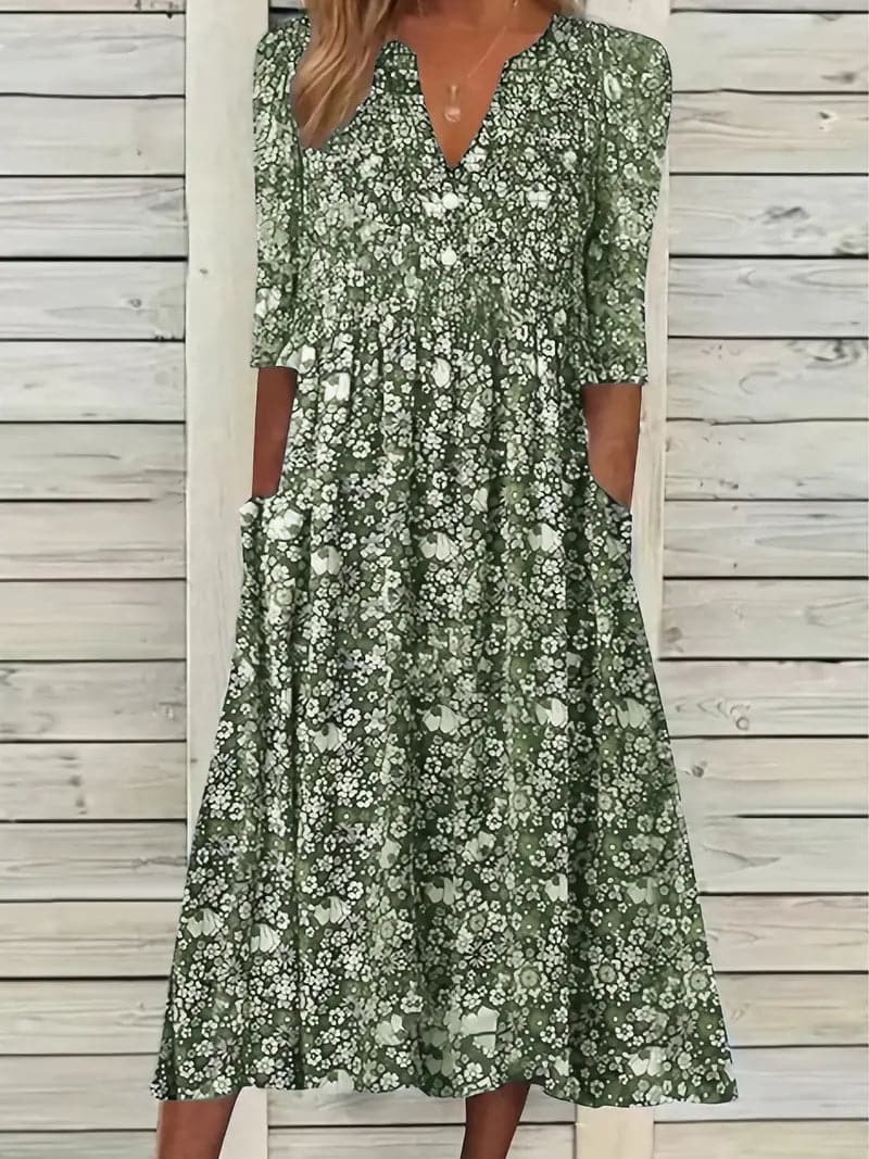 Celi | Robe D'été Fleurie Pour Femme | Midi