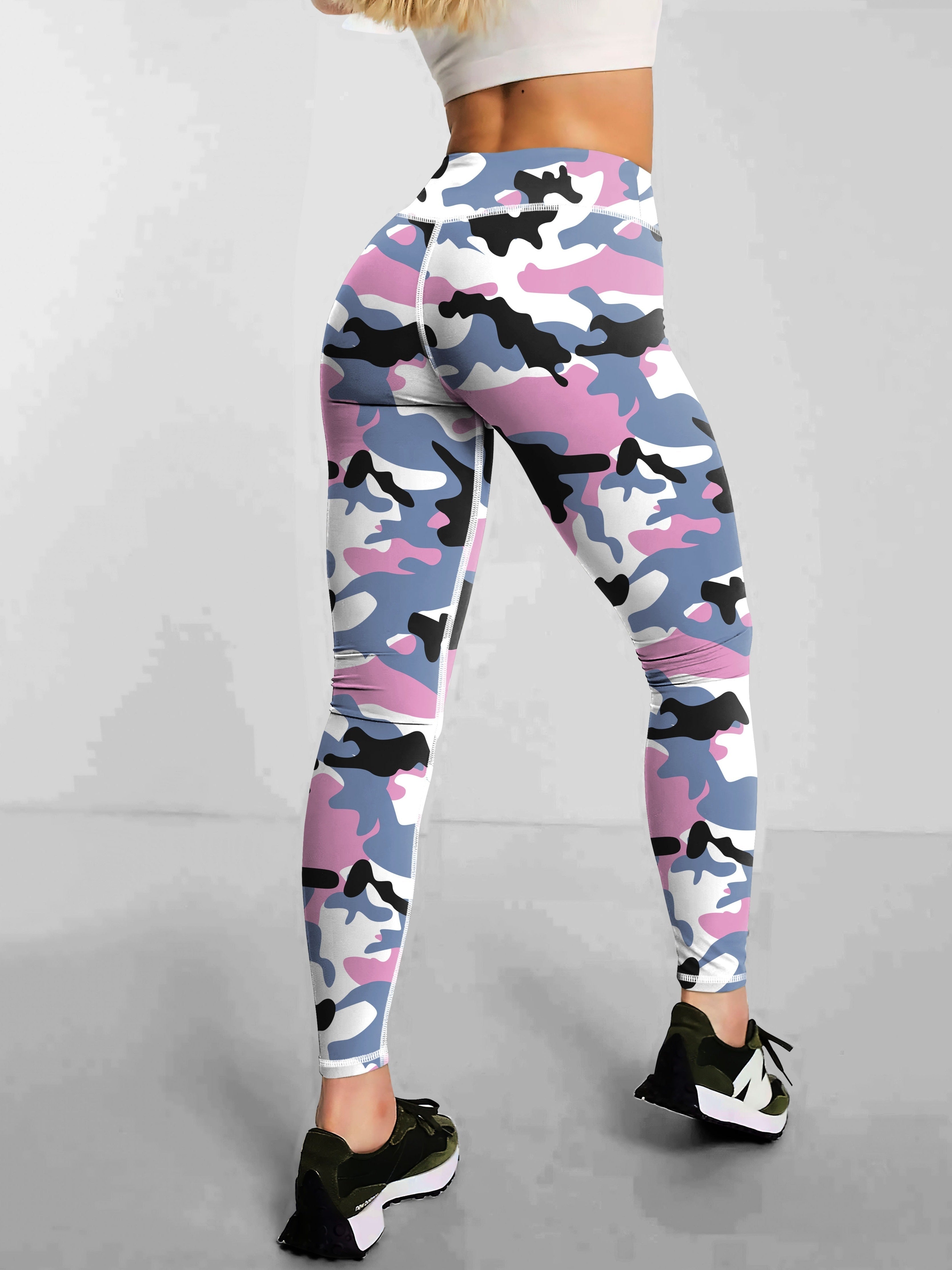 Chloé - Leggings de Sport Camouflage Extensible Taille Haute