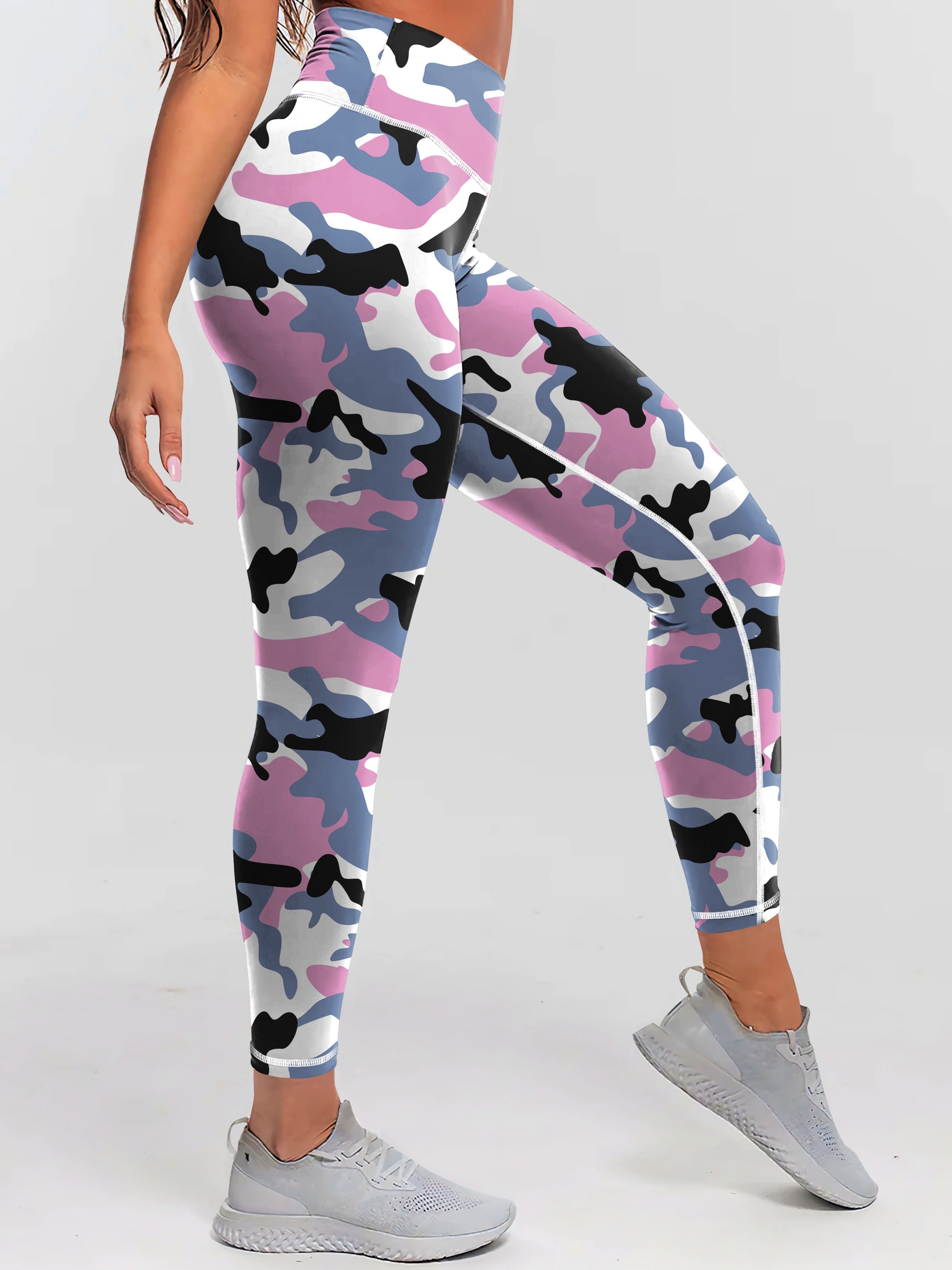 Chloé - Leggings de Sport Camouflage Extensible Taille Haute