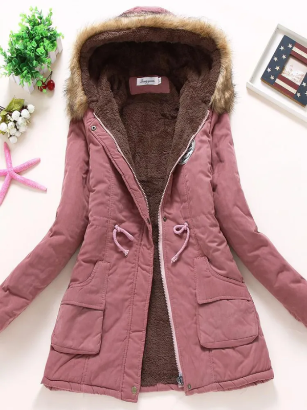 Sophia - Parka slim-fit avec capuche, confortable et stylée