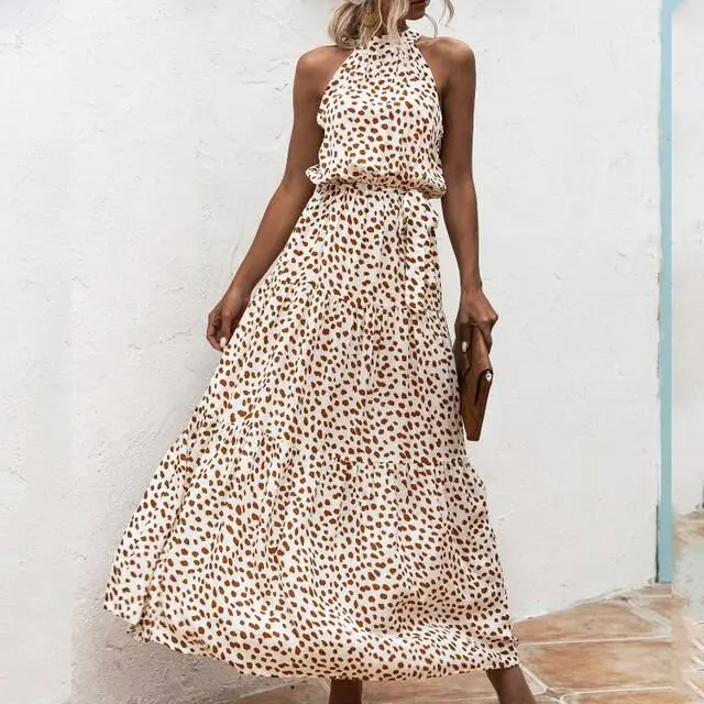 Robe Longue Sans Bretelles à Imprimé Floral