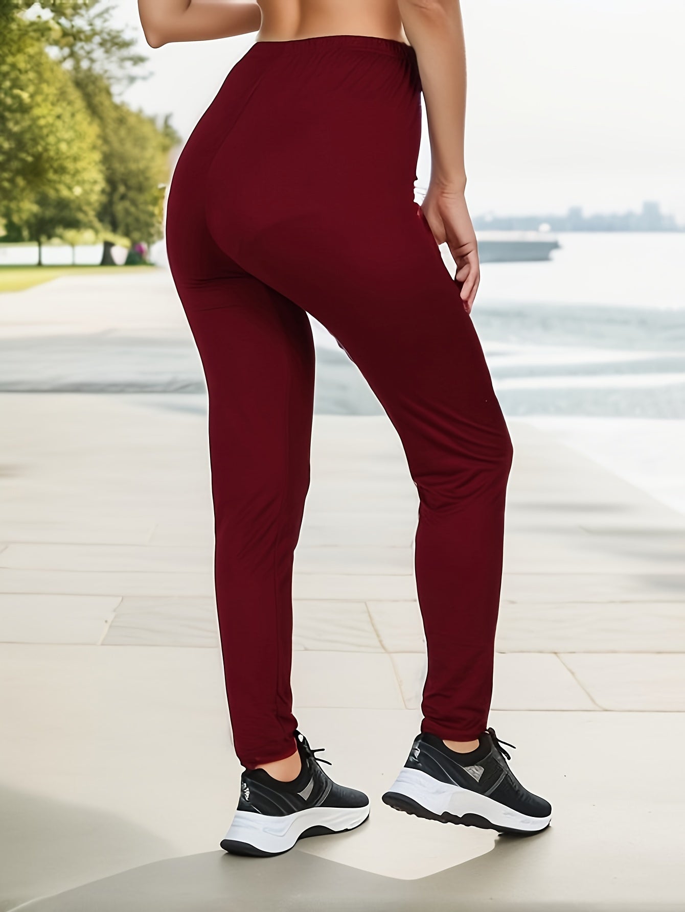 Karine - Leggings Solides Taille Haute