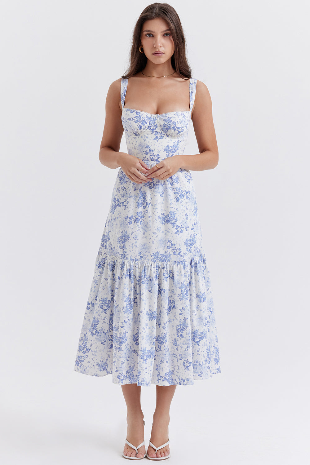 Boutique - Robe d'été mi-longue Blossom Breeze à imprimé floral