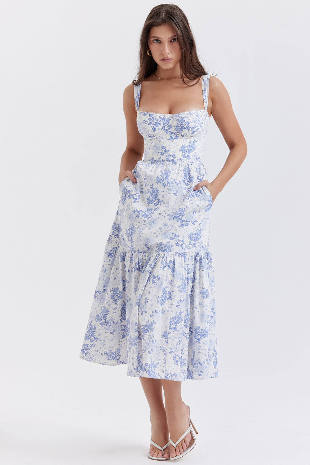 Boutique - Robe d'été mi-longue Blossom Breeze à imprimé floral