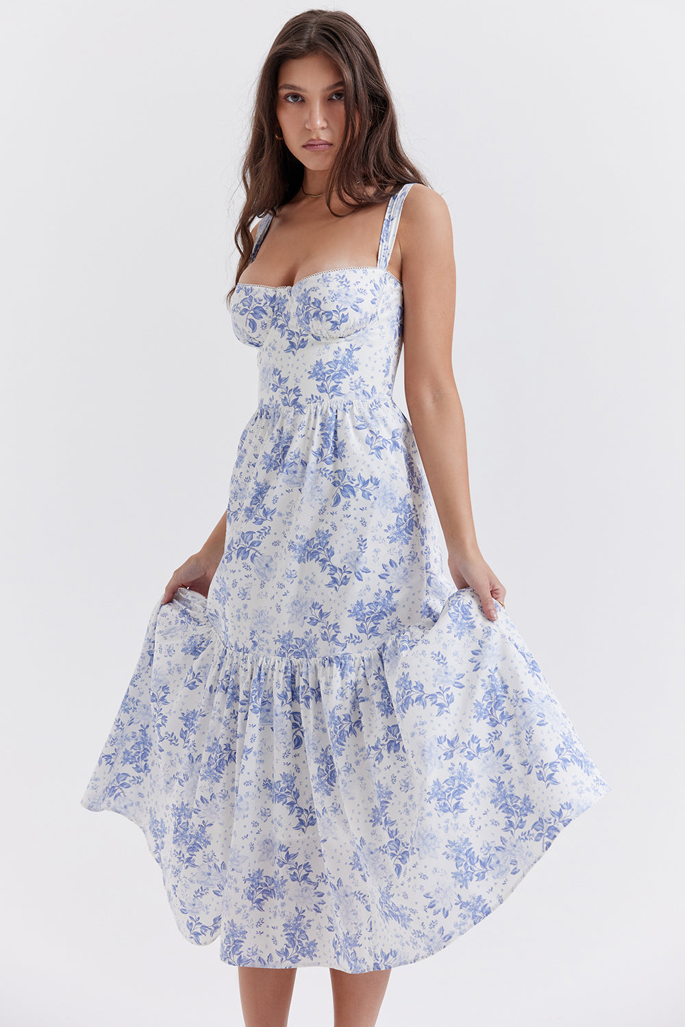 Boutique - Robe d'été mi-longue Blossom Breeze à imprimé floral