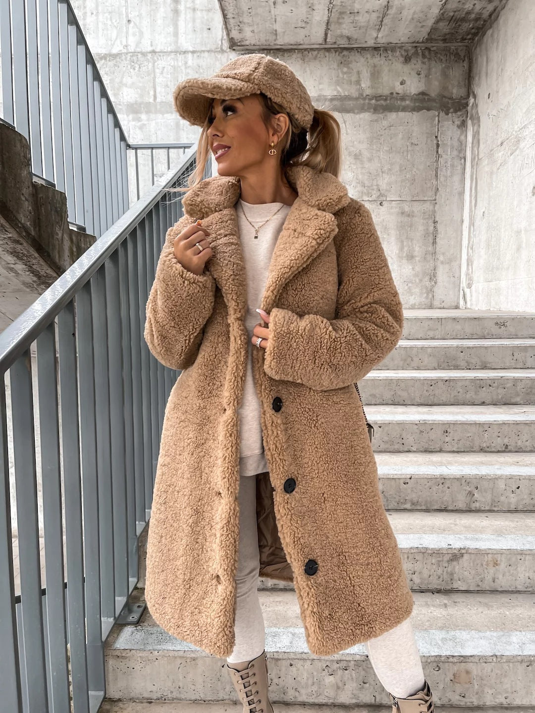 Lilou – Manteau en teddy pour un look chaleureux et confortable