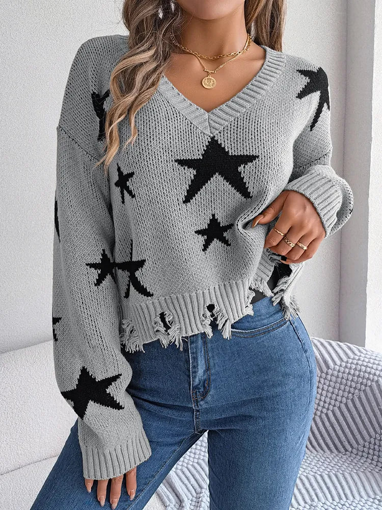 Nina - Pull à motif étoiles pour un look audacieux