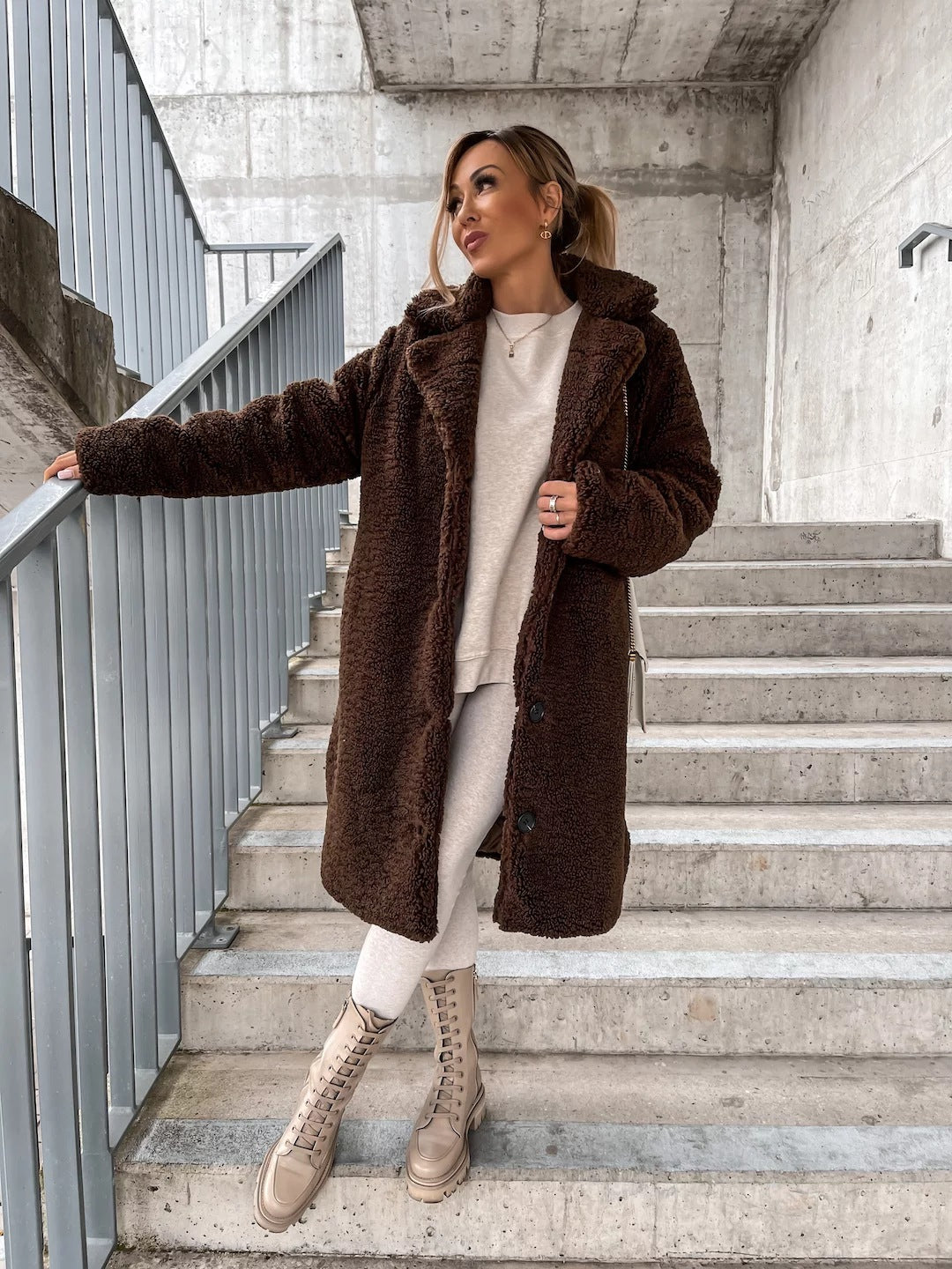 Lilou – Manteau en teddy pour un look chaleureux et confortable