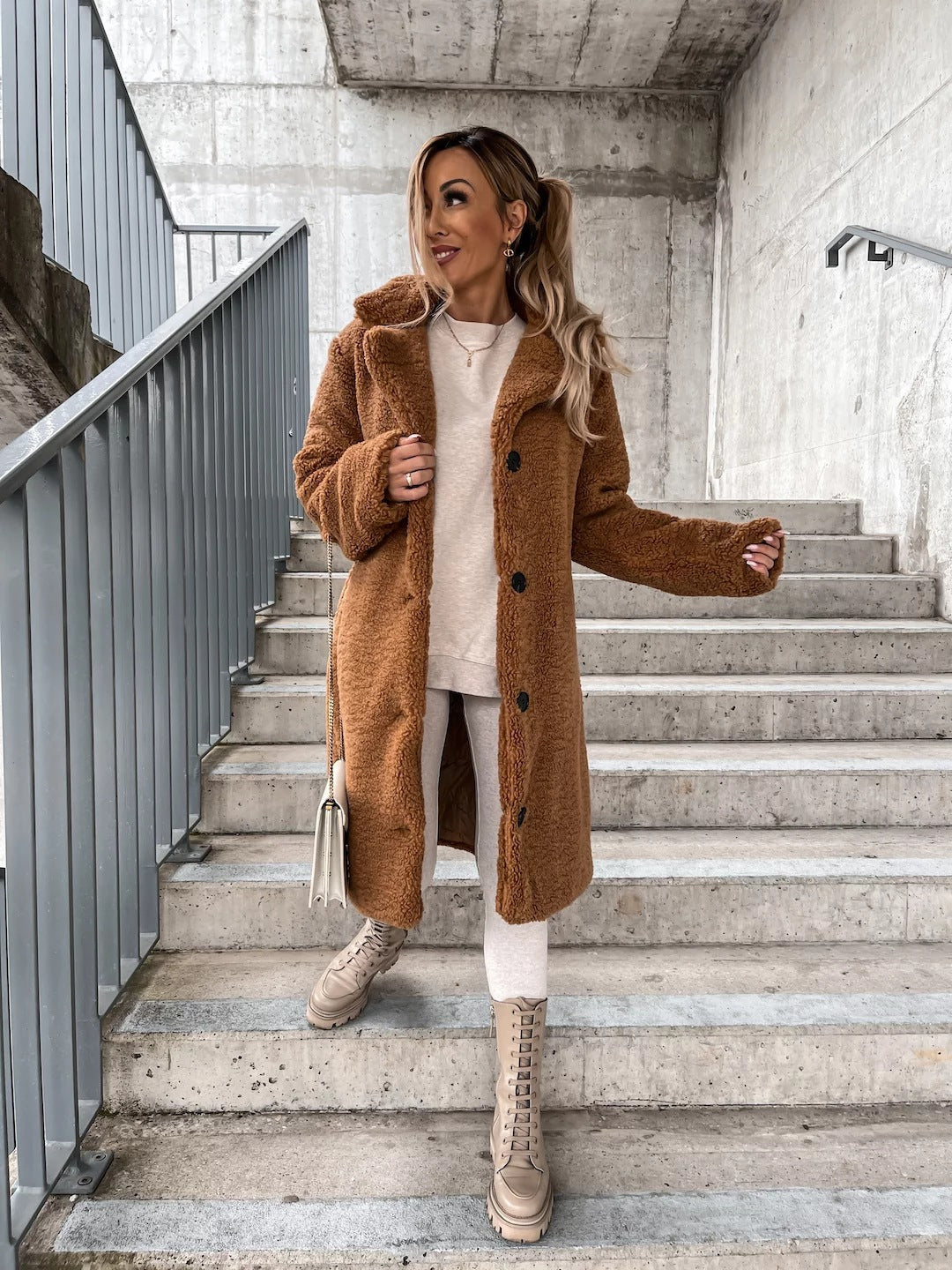 Lilou – Manteau en teddy pour un look chaleureux et confortable