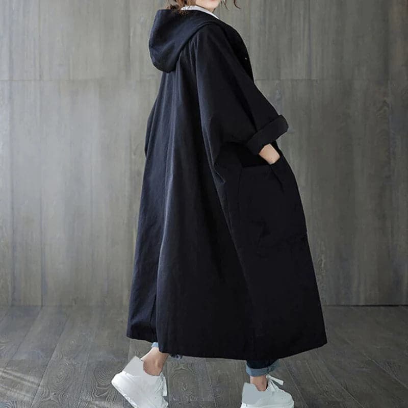 Célina - Trench oversized avec grandes poches latérales