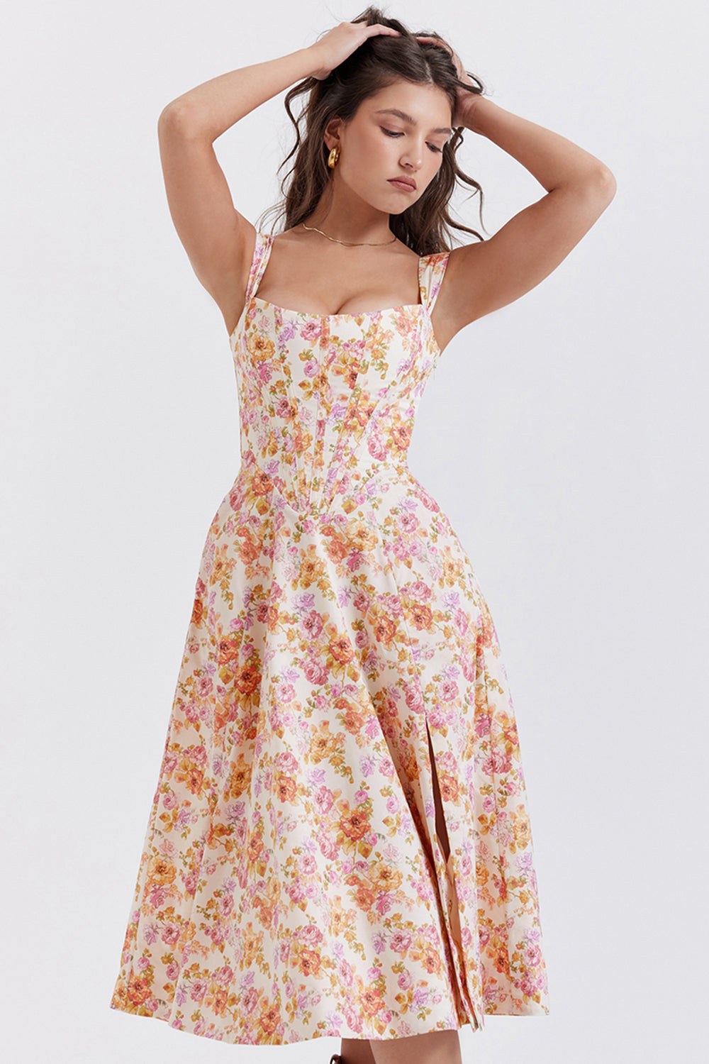 Boutique - Robe d'été mi-longue Blossom Breeze à imprimé floral