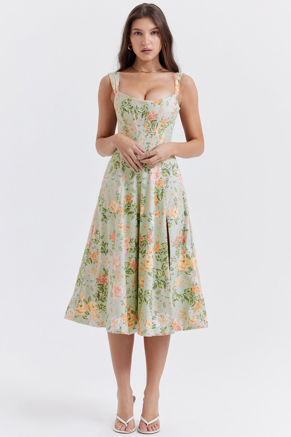 Boutique - Robe d'été mi-longue Blossom Breeze à imprimé floral